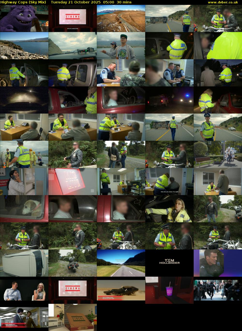 Highway Cops (Sky Mix) Tuesday 21 October 2025 05:00 - 05:30