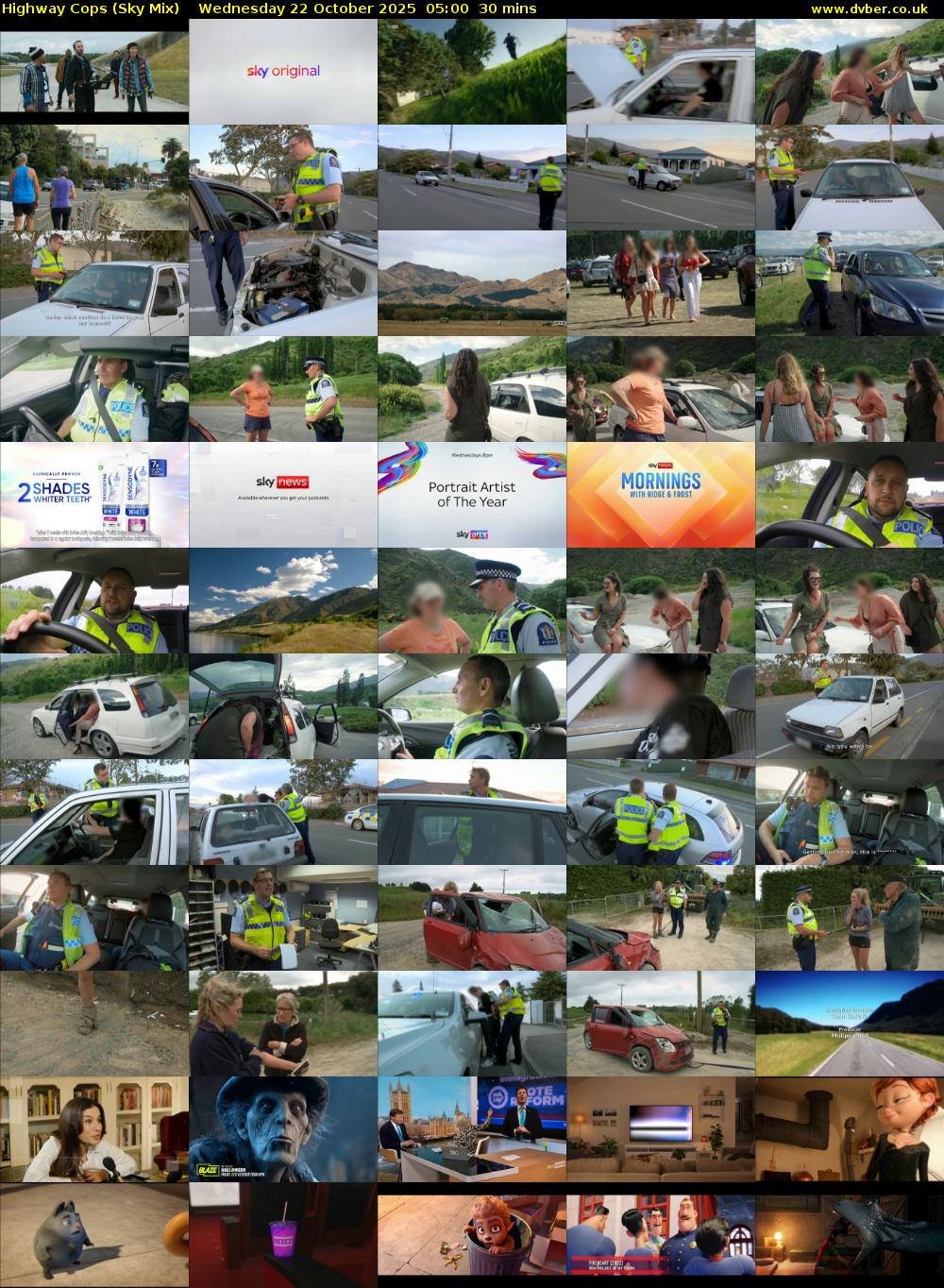 Highway Cops (Sky Mix) Wednesday 22 October 2025 05:00 - 05:30