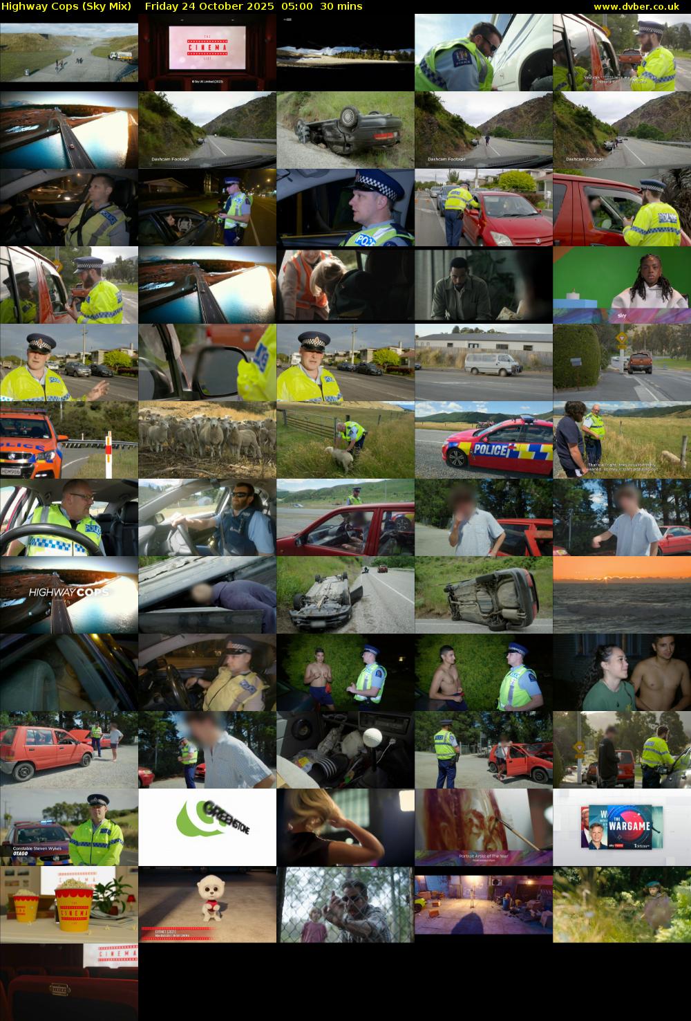 Highway Cops (Sky Mix) Friday 24 October 2025 05:00 - 05:30