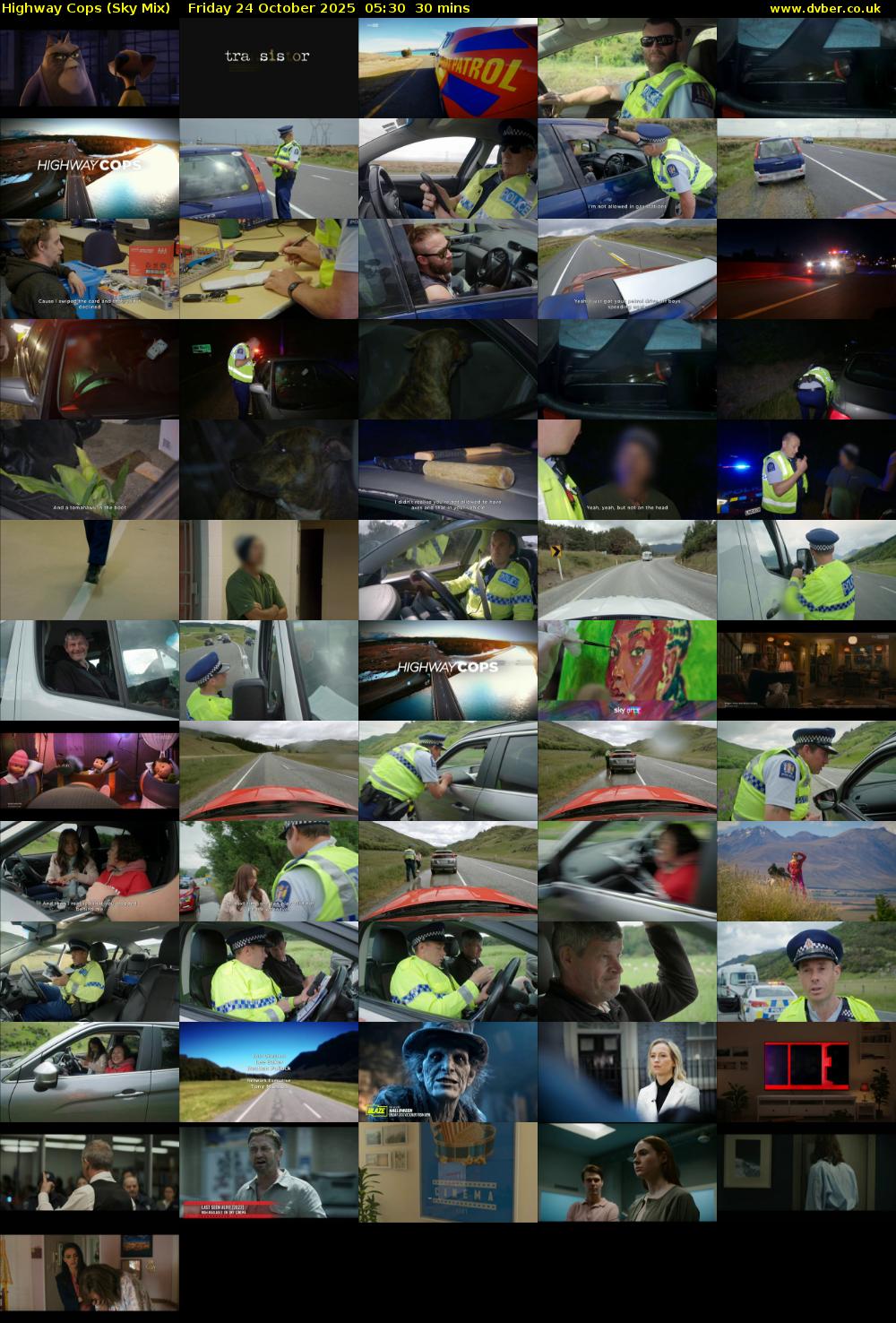 Highway Cops (Sky Mix) Friday 24 October 2025 05:30 - 06:00