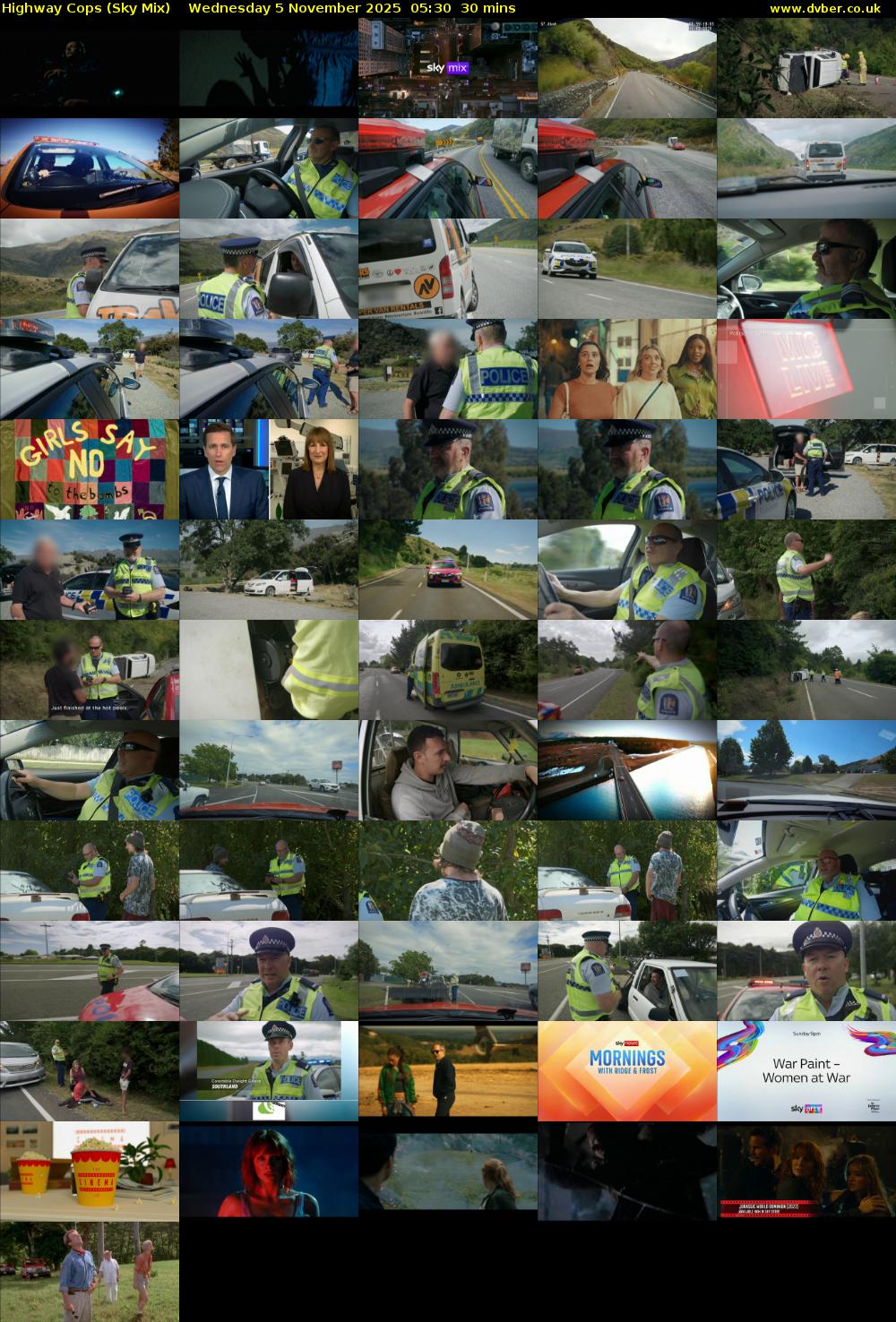 Highway Cops (Sky Mix) Wednesday 5 November 2025 05:30 - 06:00