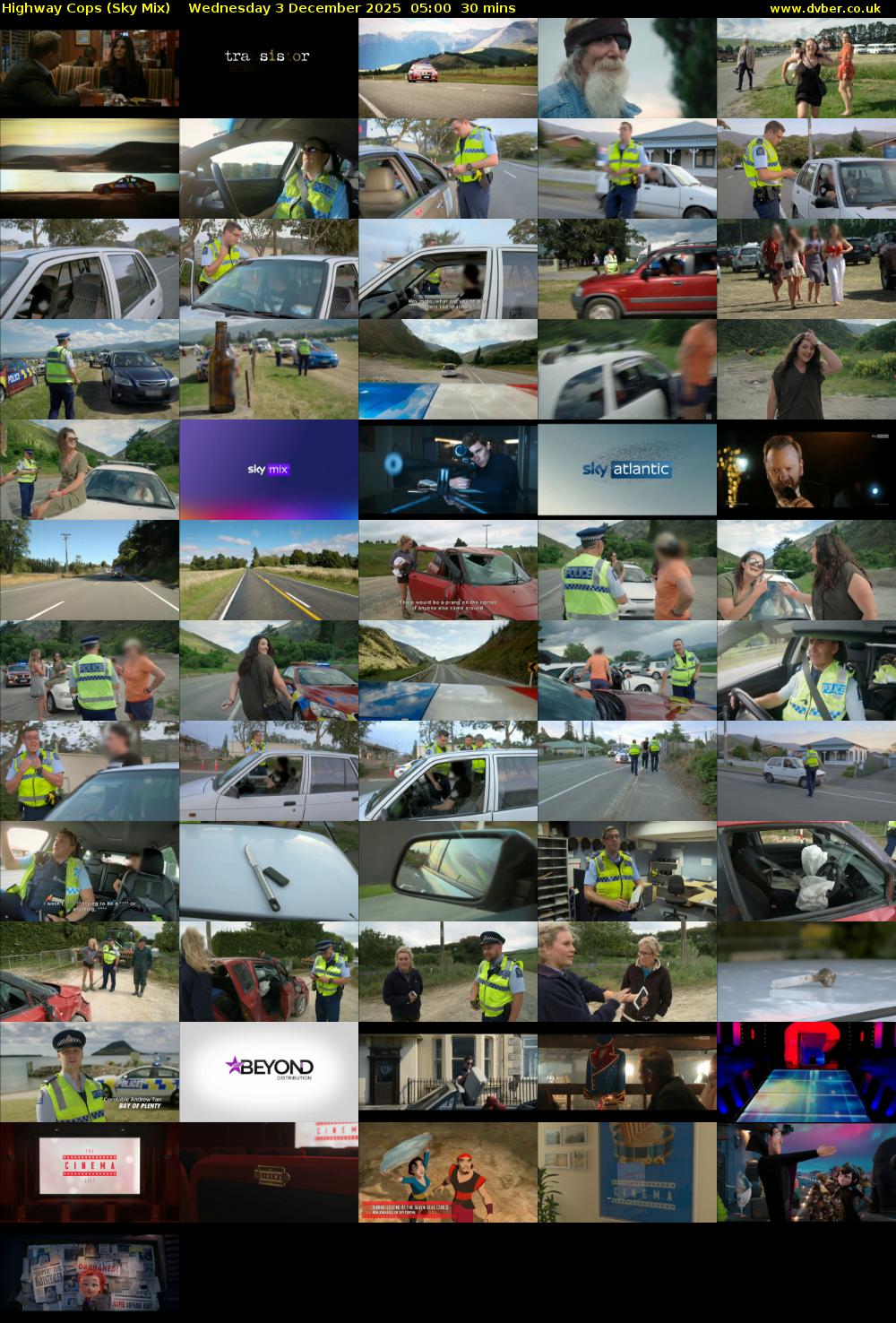 Highway Cops (Sky Mix) Wednesday 3 December 2025 05:00 - 05:30