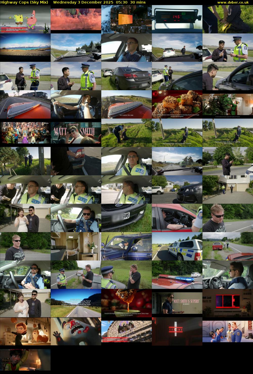 Highway Cops (Sky Mix) Wednesday 3 December 2025 05:30 - 06:00