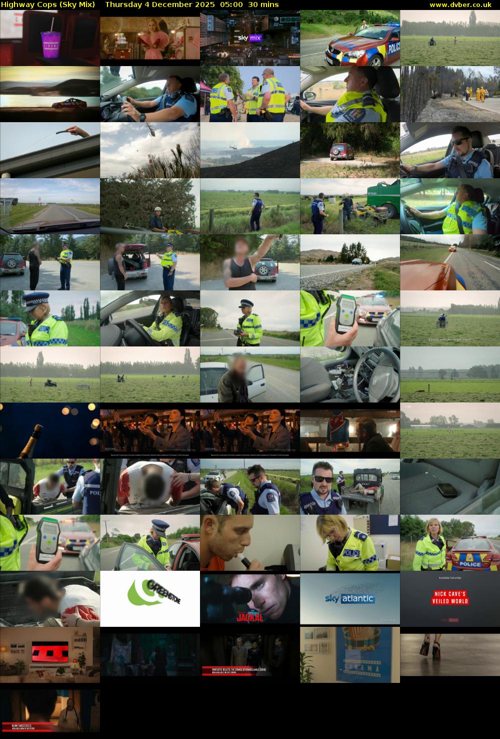 Highway Cops (Sky Mix) Thursday 4 December 2025 05:00 - 05:30