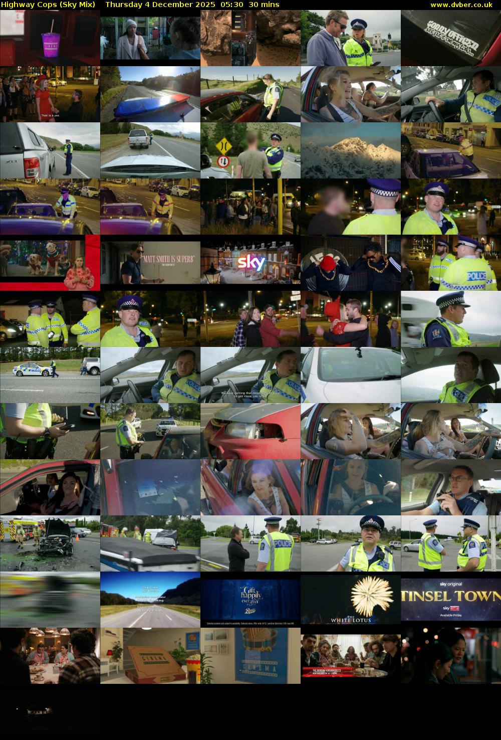 Highway Cops (Sky Mix) Thursday 4 December 2025 05:30 - 06:00