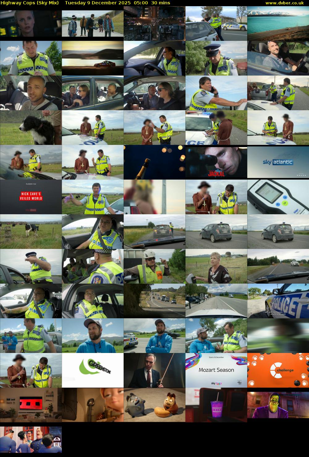 Highway Cops (Sky Mix) Tuesday 9 December 2025 05:00 - 05:30