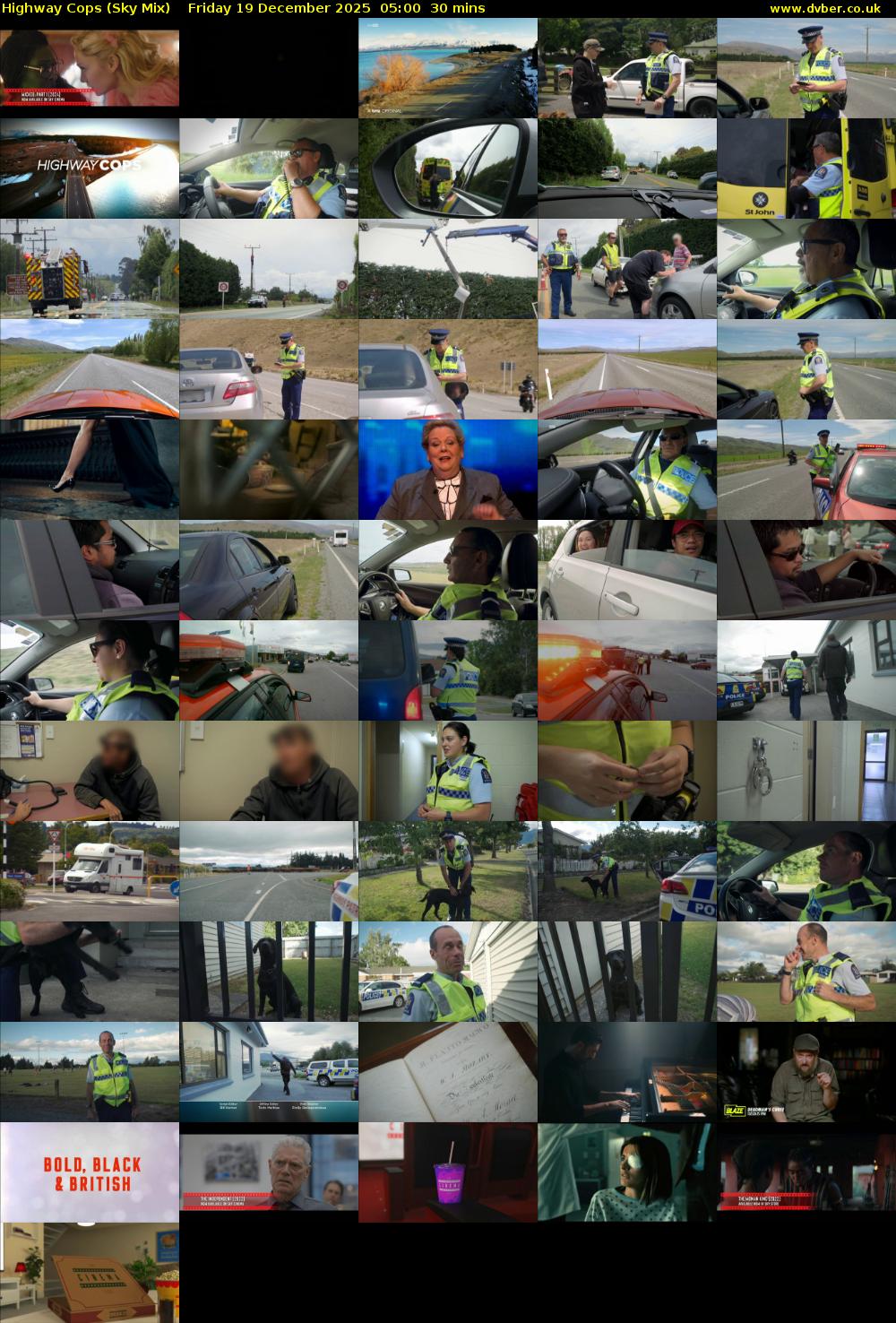 Highway Cops (Sky Mix) Friday 19 December 2025 05:00 - 05:30