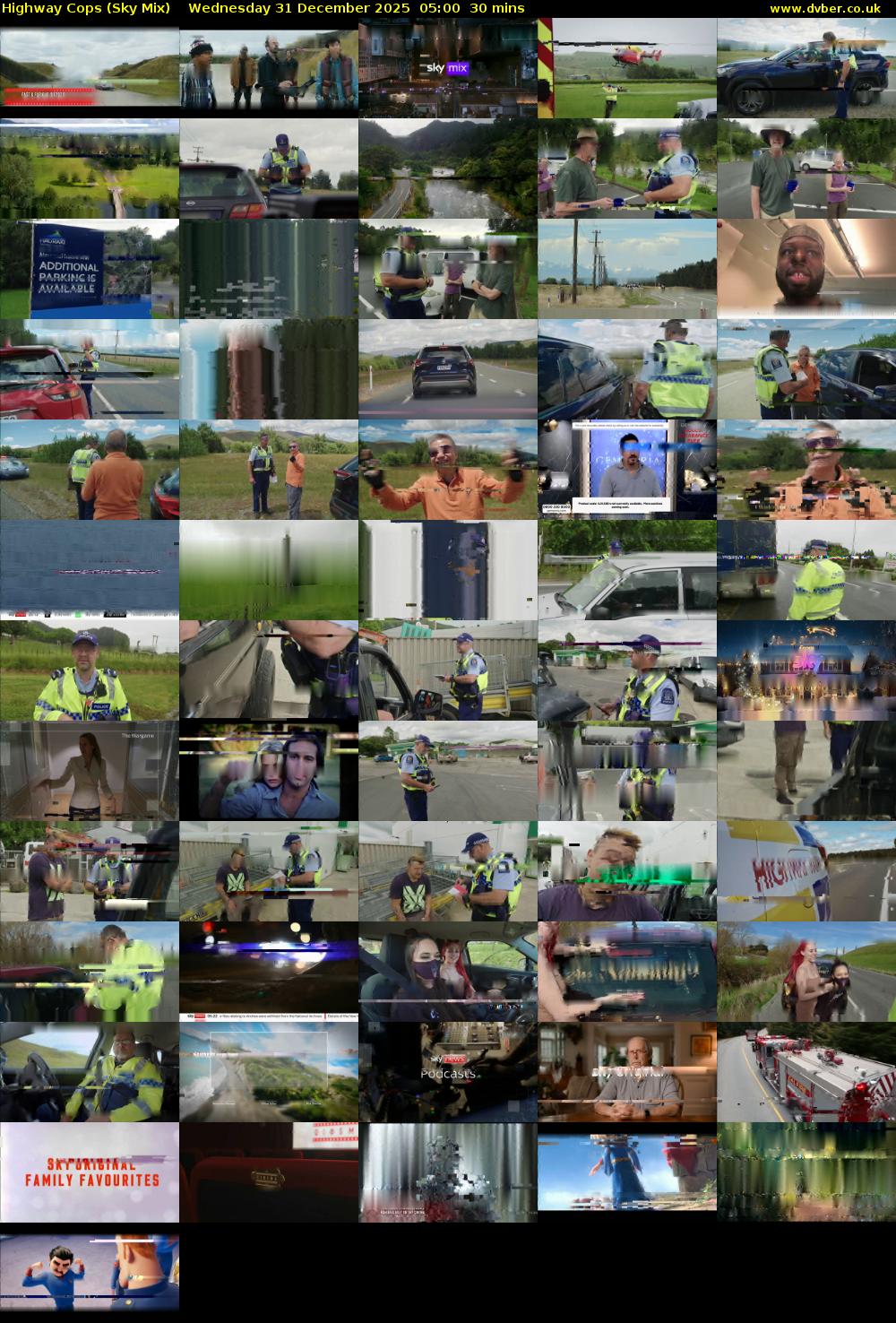 Highway Cops (Sky Mix) Wednesday 31 December 2025 05:00 - 05:30