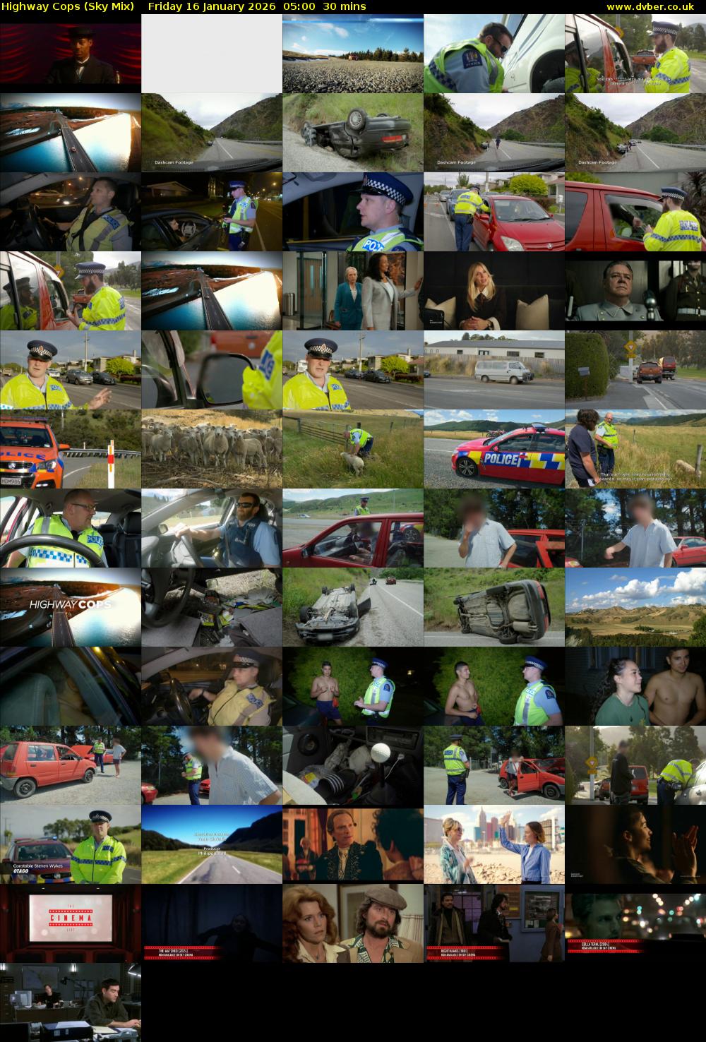 Highway Cops (Sky Mix) Friday 16 January 2026 05:00 - 05:30