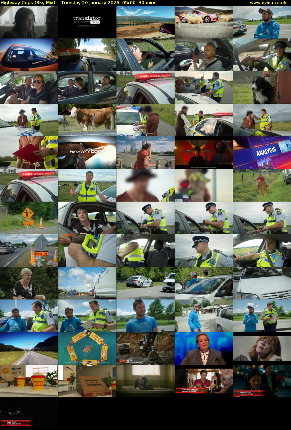 Highway Cops (Sky Mix) Tuesday 20 January 2026 05:00 - 05:30