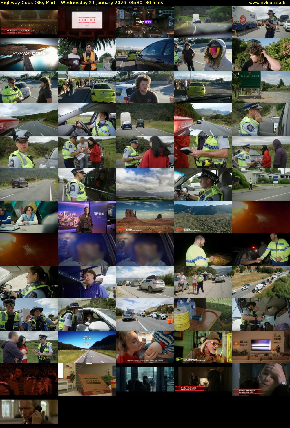 Highway Cops (Sky Mix) Wednesday 21 January 2026 05:30 - 06:00