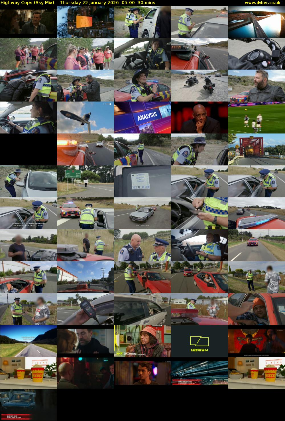 Highway Cops (Sky Mix) Thursday 22 January 2026 05:00 - 05:30