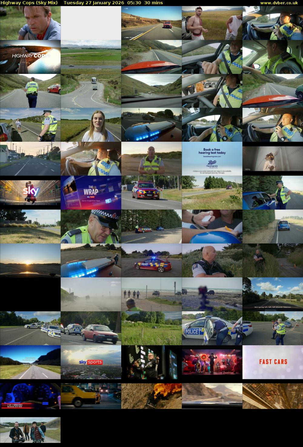 Highway Cops (Sky Mix) Tuesday 27 January 2026 05:30 - 06:00