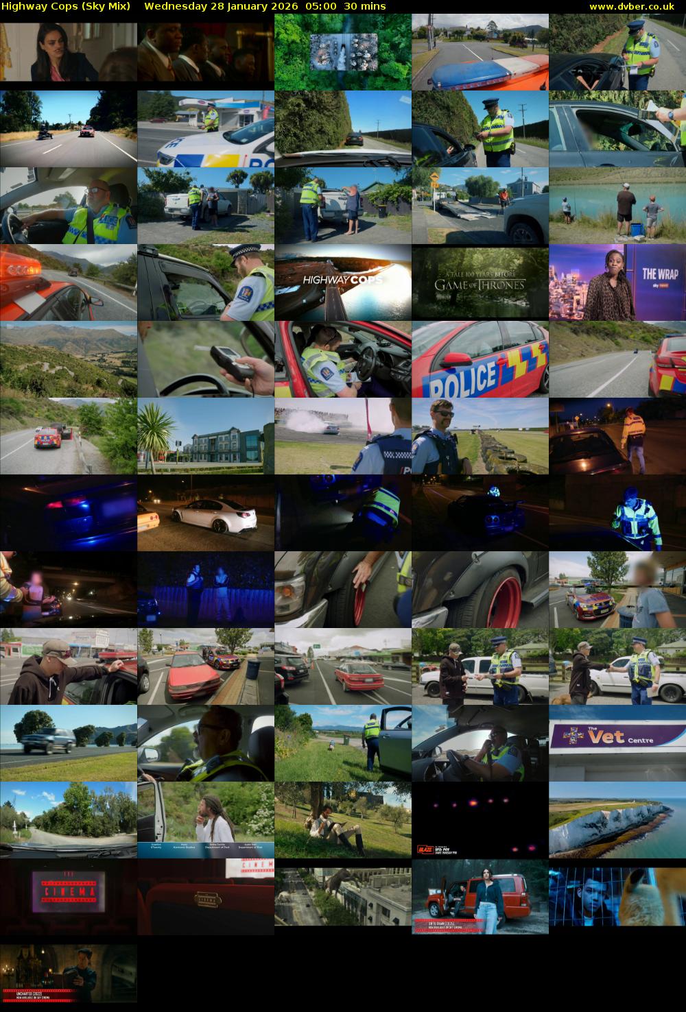 Highway Cops (Sky Mix) Wednesday 28 January 2026 05:00 - 05:30