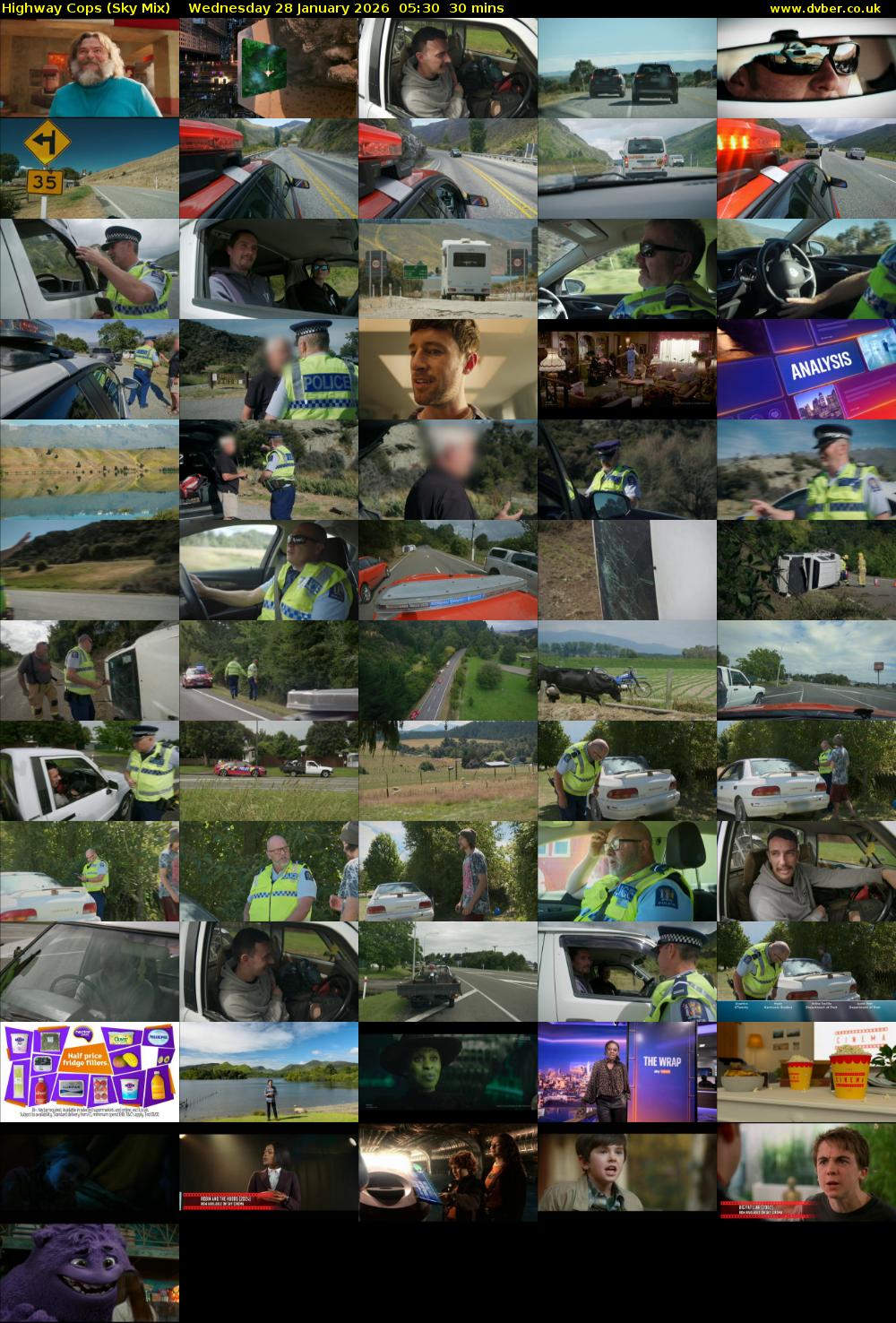 Highway Cops (Sky Mix) Wednesday 28 January 2026 05:30 - 06:00