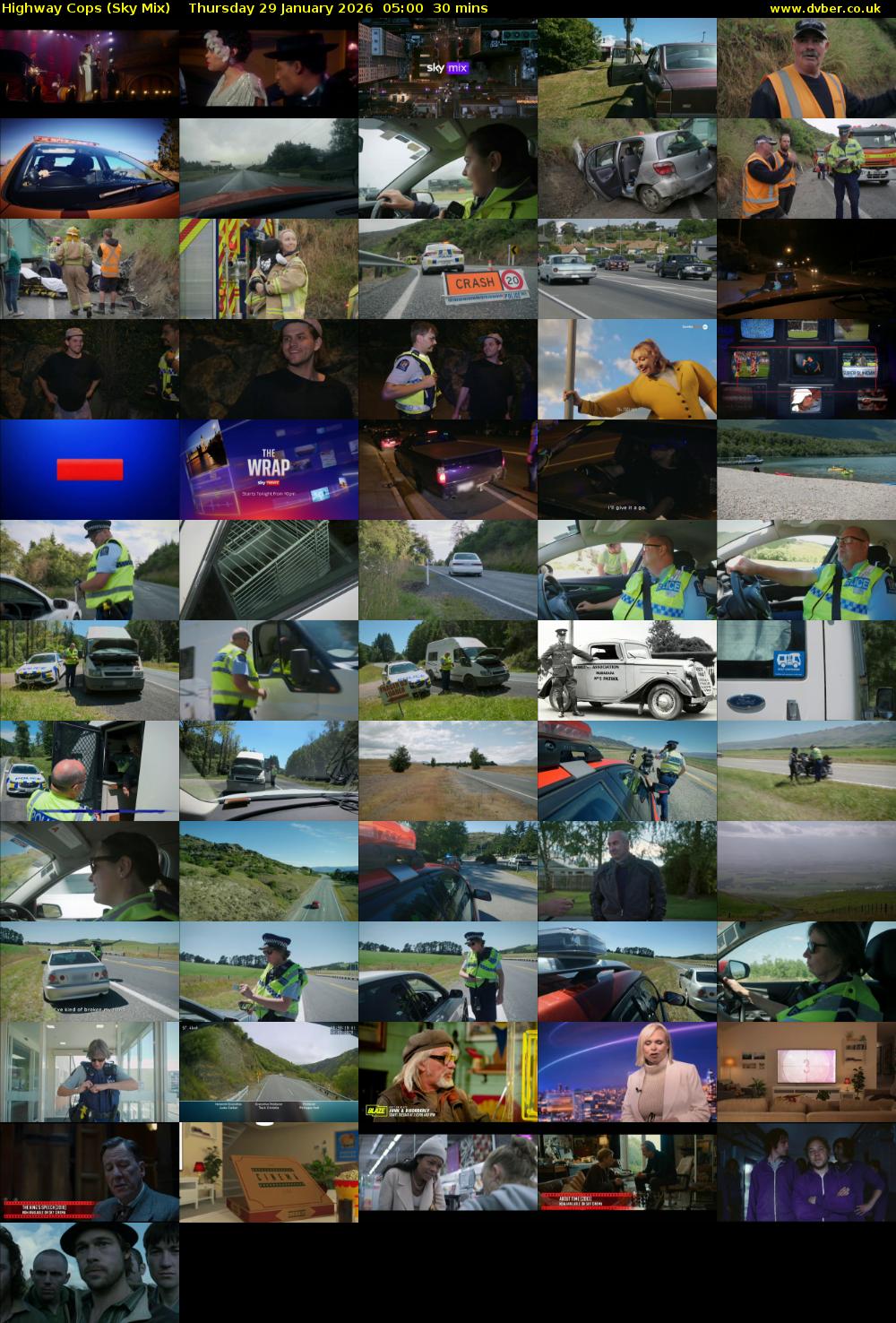 Highway Cops (Sky Mix) Thursday 29 January 2026 05:00 - 05:30