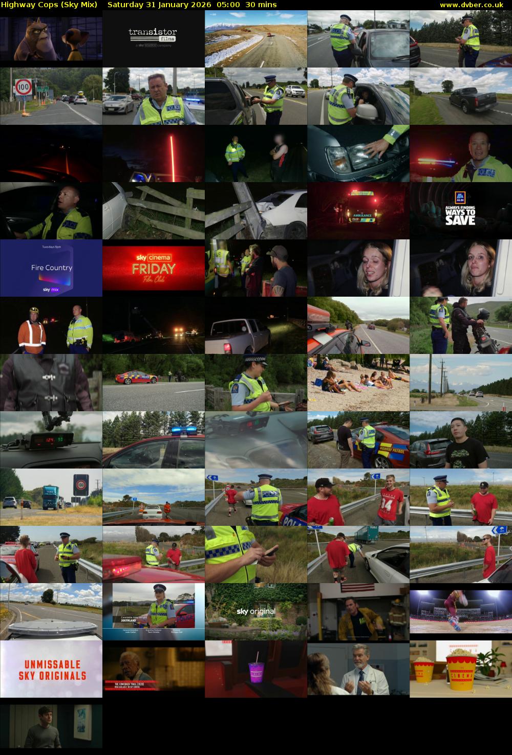 Highway Cops (Sky Mix) Saturday 31 January 2026 05:00 - 05:30