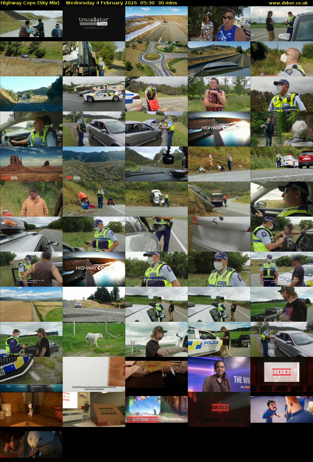 Highway Cops (Sky Mix) Wednesday 4 February 2026 05:30 - 06:00