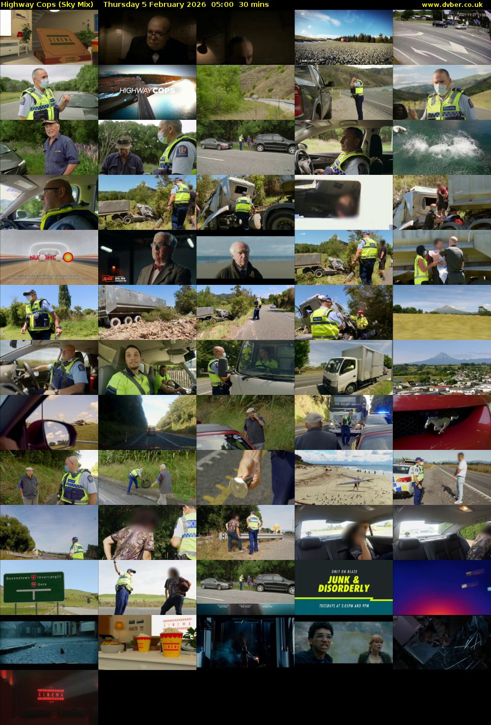 Highway Cops (Sky Mix) Thursday 5 February 2026 05:00 - 05:30