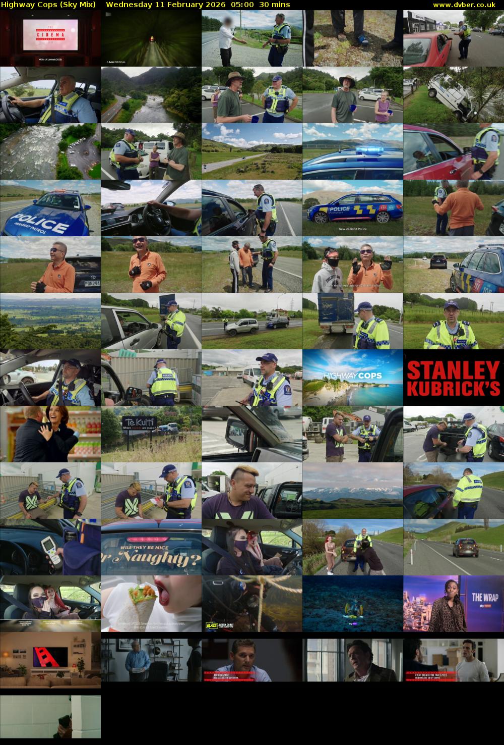 Highway Cops (Sky Mix) Wednesday 11 February 2026 05:00 - 05:30