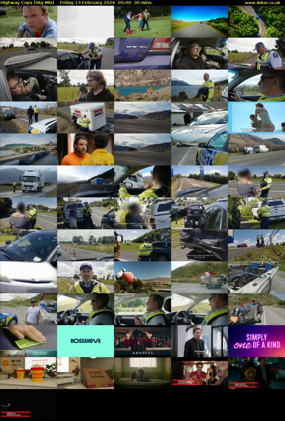 Highway Cops (Sky Mix) Friday 13 February 2026 05:00 - 05:30