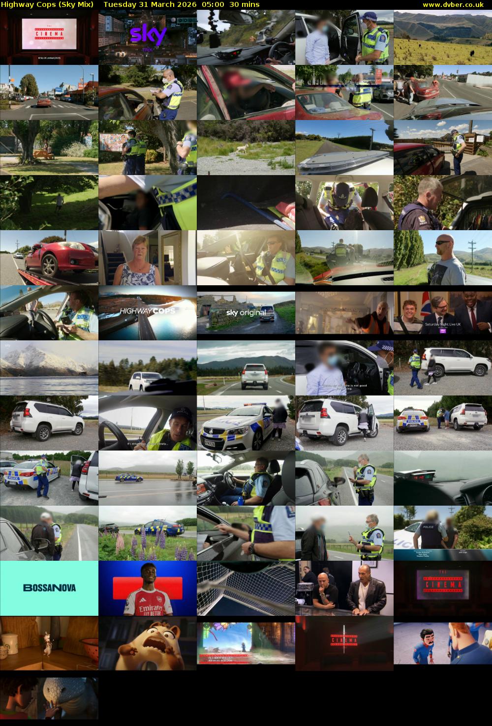 Highway Cops (Sky Mix) Tuesday 31 March 2026 05:00 - 05:30