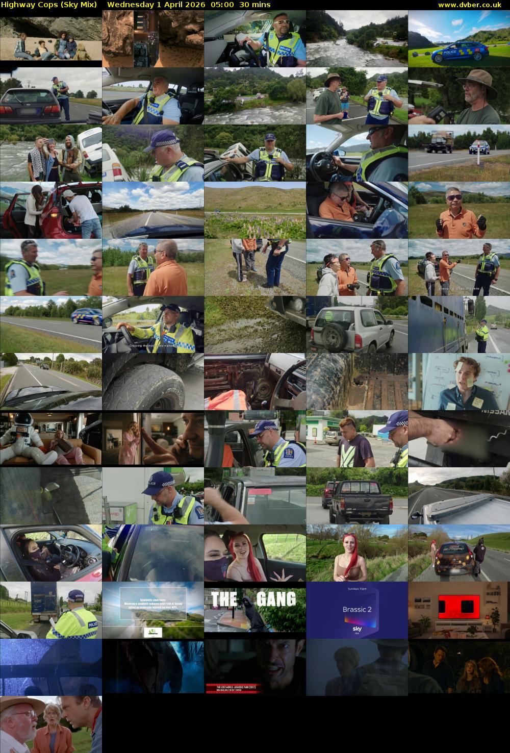 Highway Cops (Sky Mix) Wednesday 1 April 2026 05:00 - 05:30