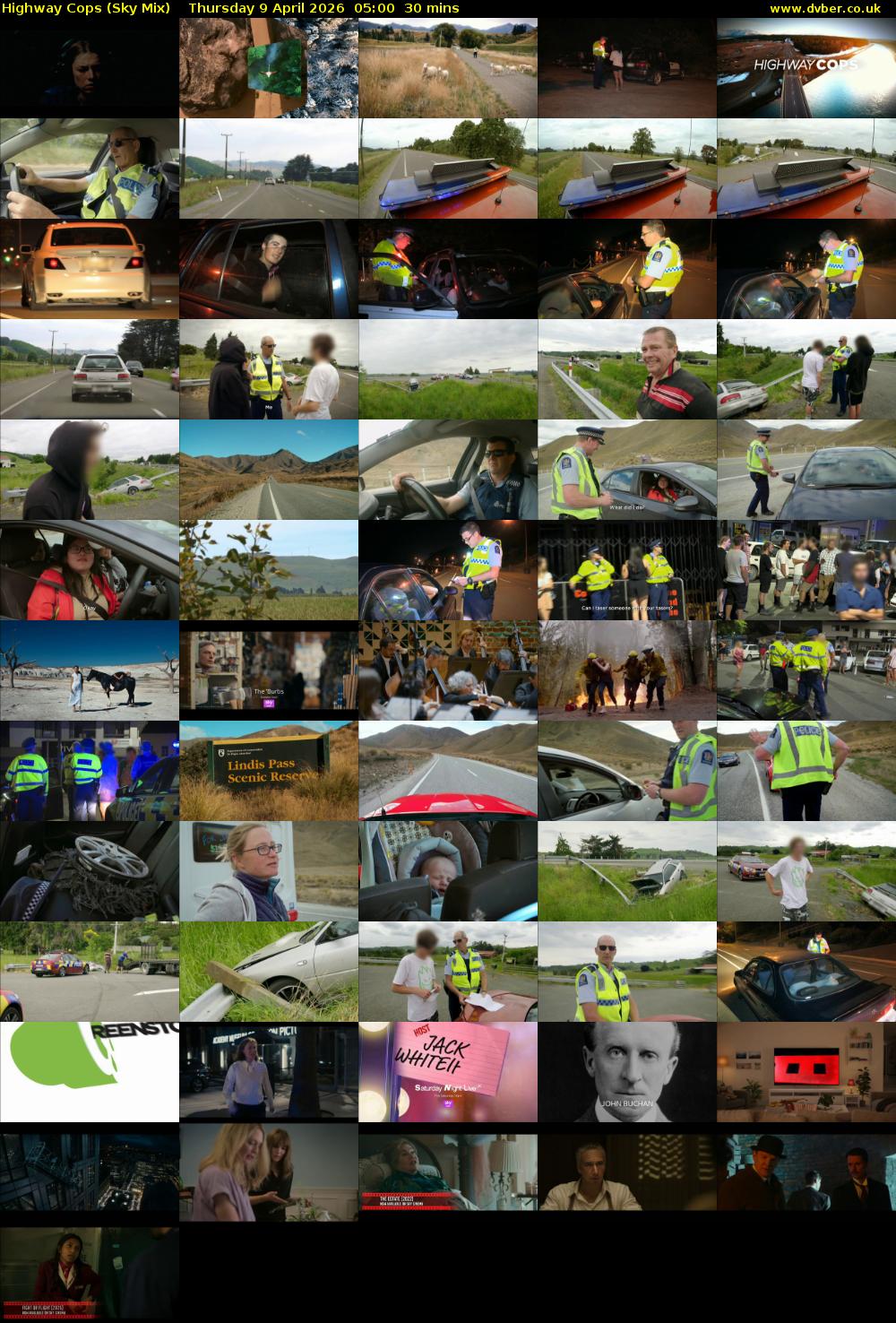 Highway Cops (Sky Mix) Thursday 9 April 2026 05:00 - 05:30