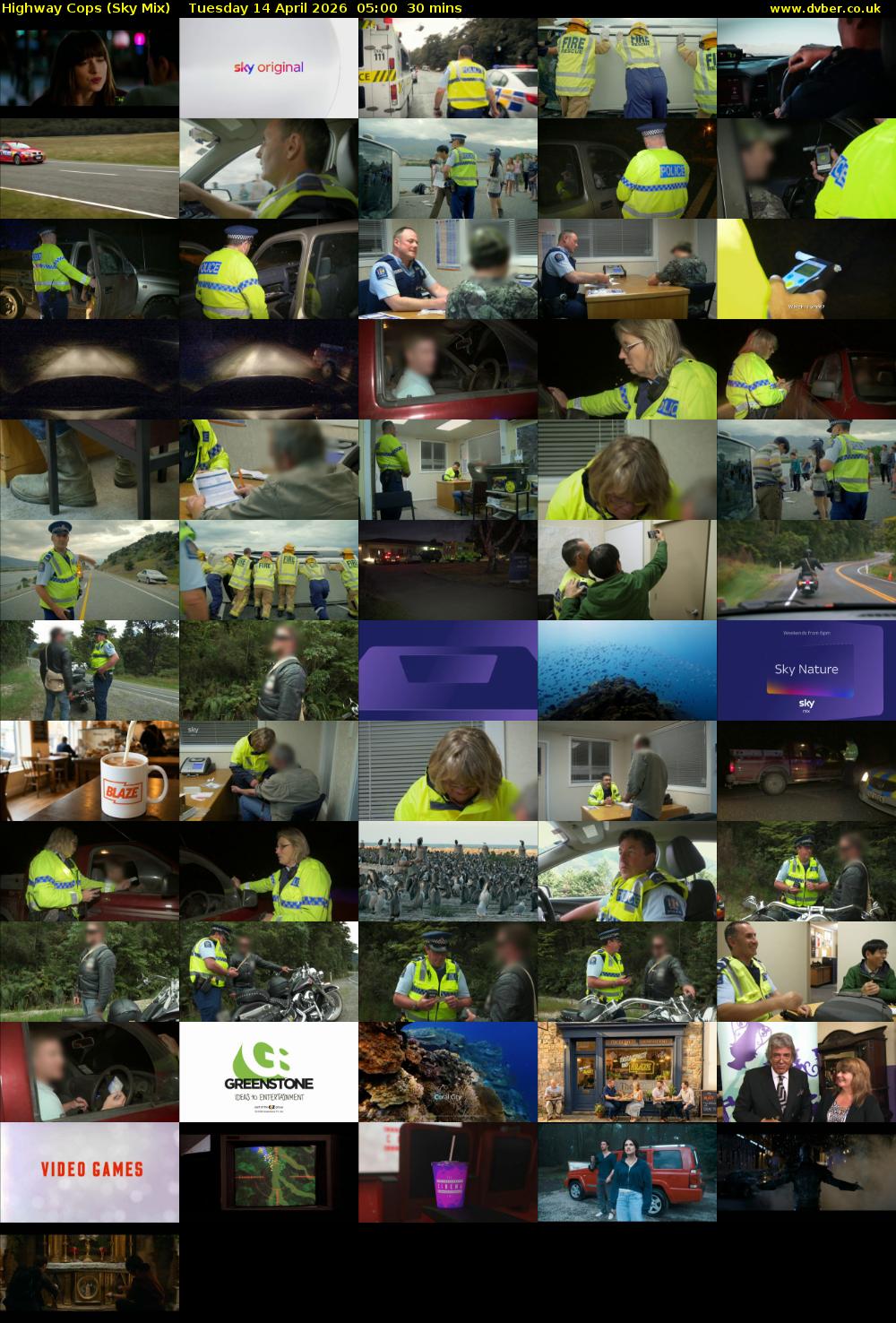 Highway Cops (Sky Mix) Tuesday 14 April 2026 05:00 - 05:30