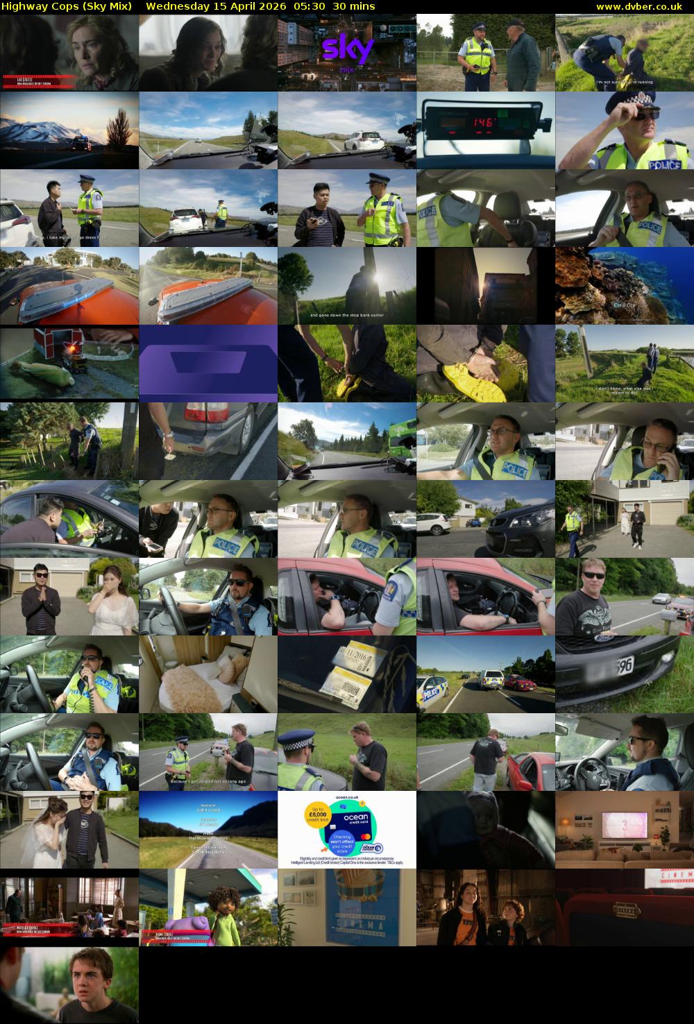 Highway Cops (Sky Mix) Wednesday 15 April 2026 05:30 - 06:00