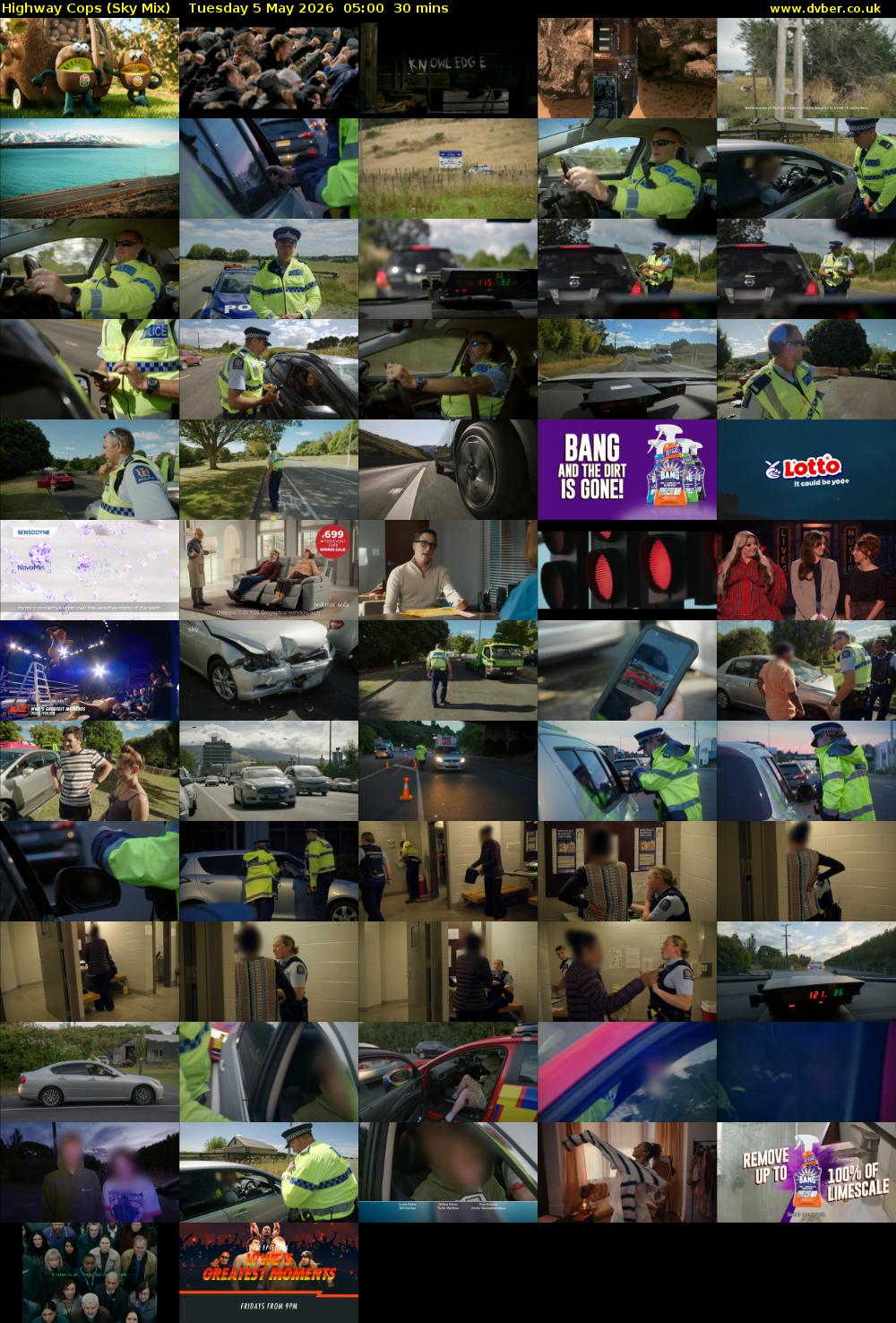 Highway Cops (Sky Mix) Tuesday 5 May 2026 05:00 - 05:30