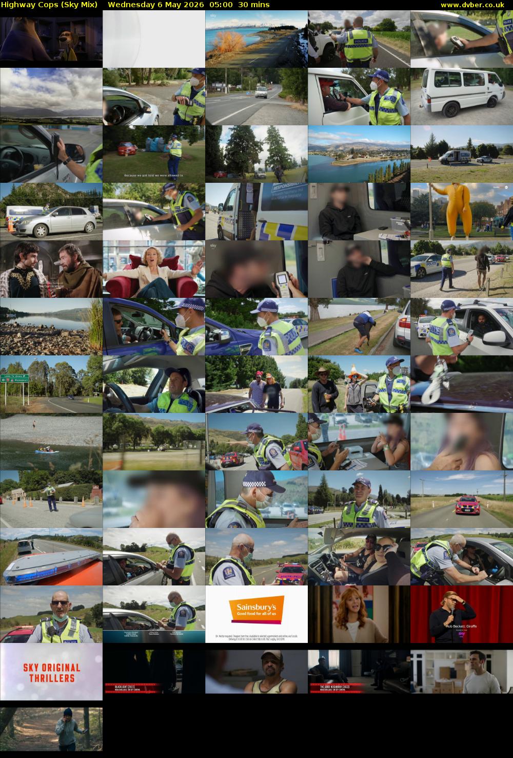 Highway Cops (Sky Mix) Wednesday 6 May 2026 05:00 - 05:30