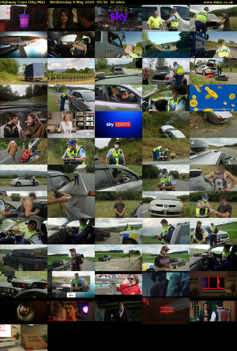 Highway Cops (Sky Mix) Wednesday 6 May 2026 05:30 - 06:00
