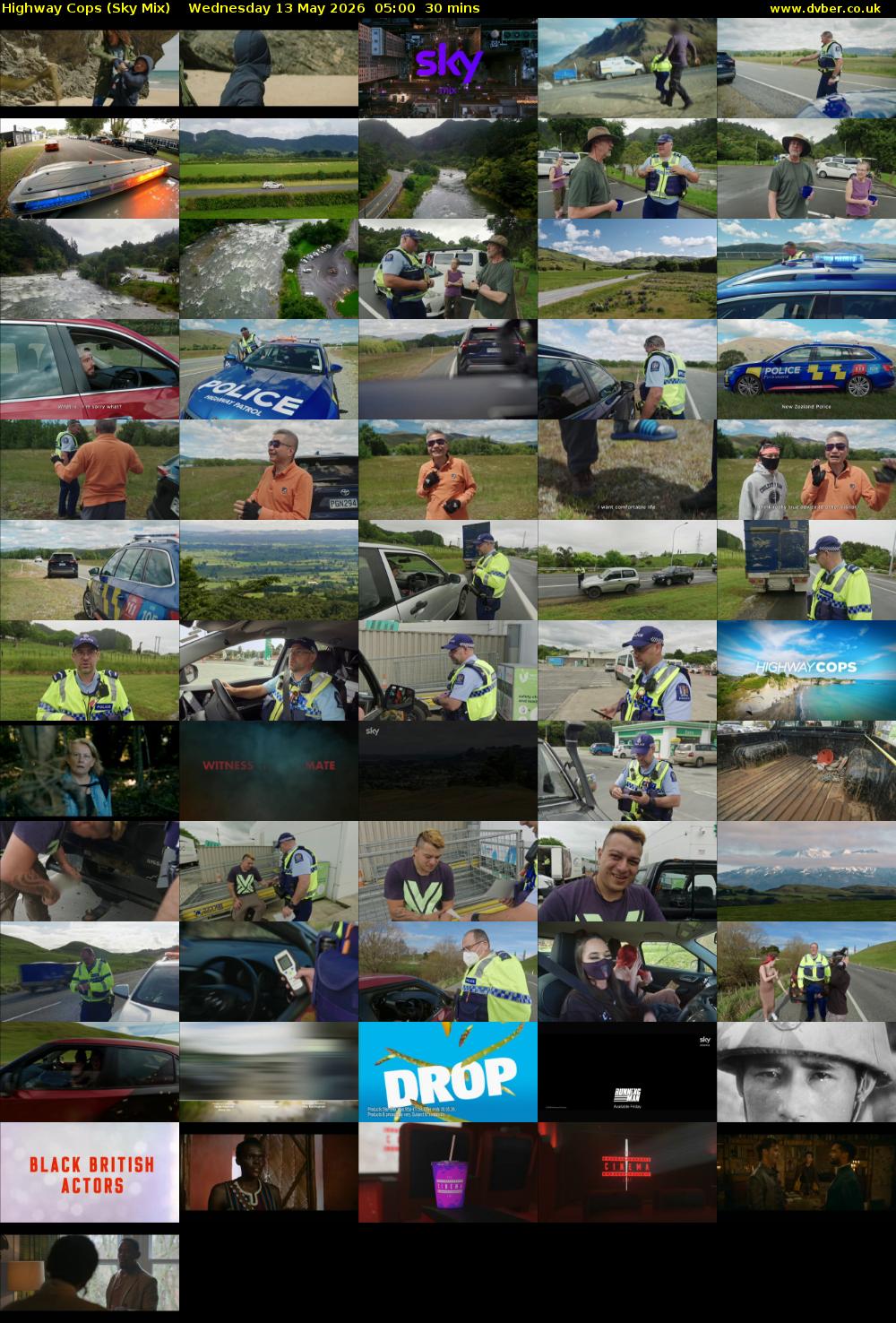 Highway Cops (Sky Mix) Wednesday 13 May 2026 05:00 - 05:30
