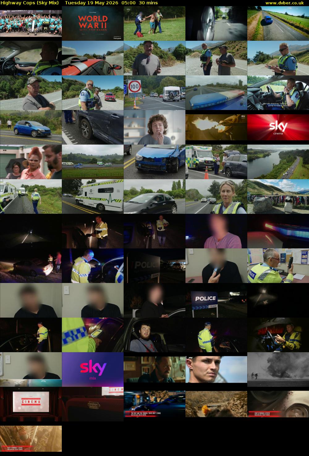 Highway Cops (Sky Mix) Tuesday 19 May 2026 05:00 - 05:30