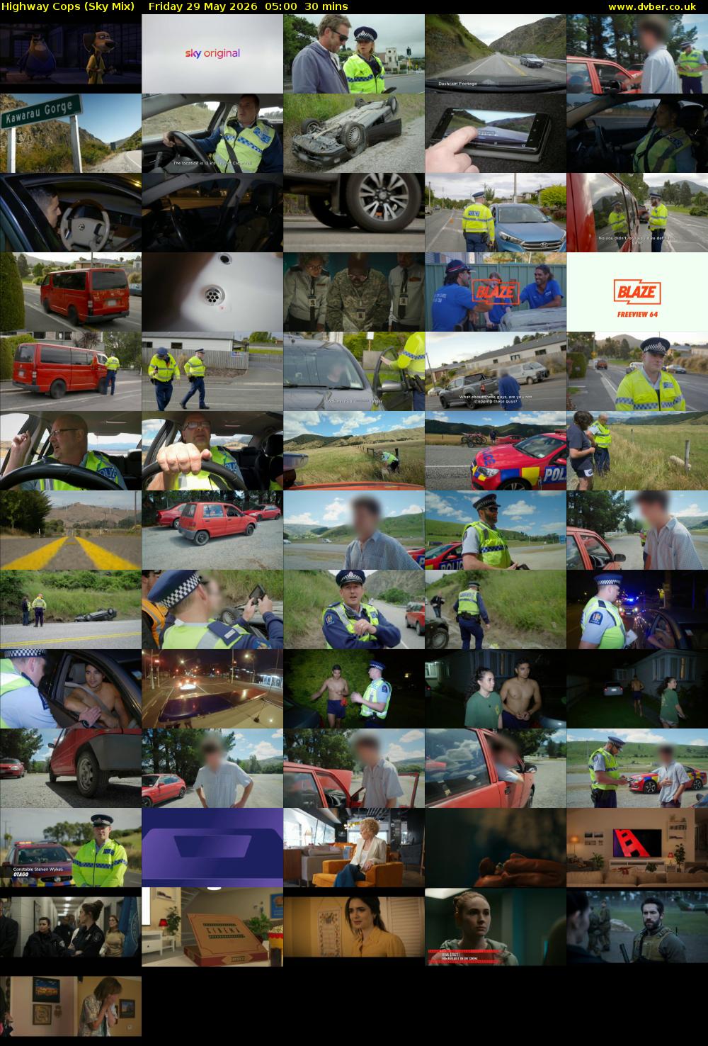 Highway Cops (Sky Mix) Friday 29 May 2026 05:00 - 05:30