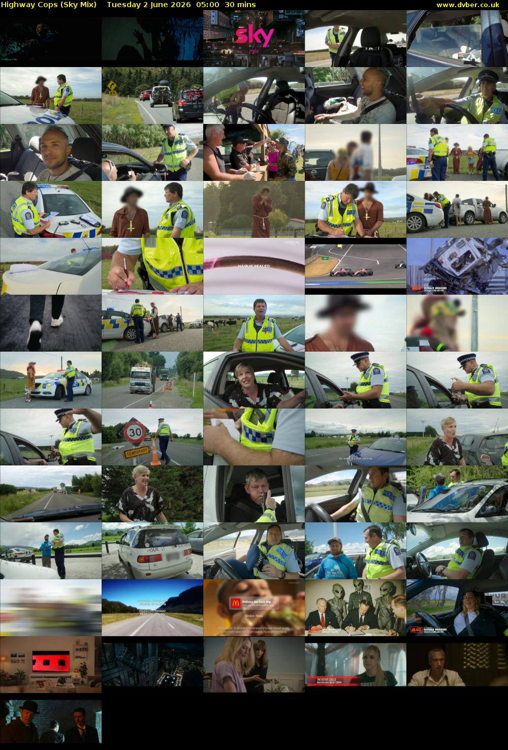 Highway Cops (Sky Mix) Tuesday 2 June 2026 05:00 - 05:30