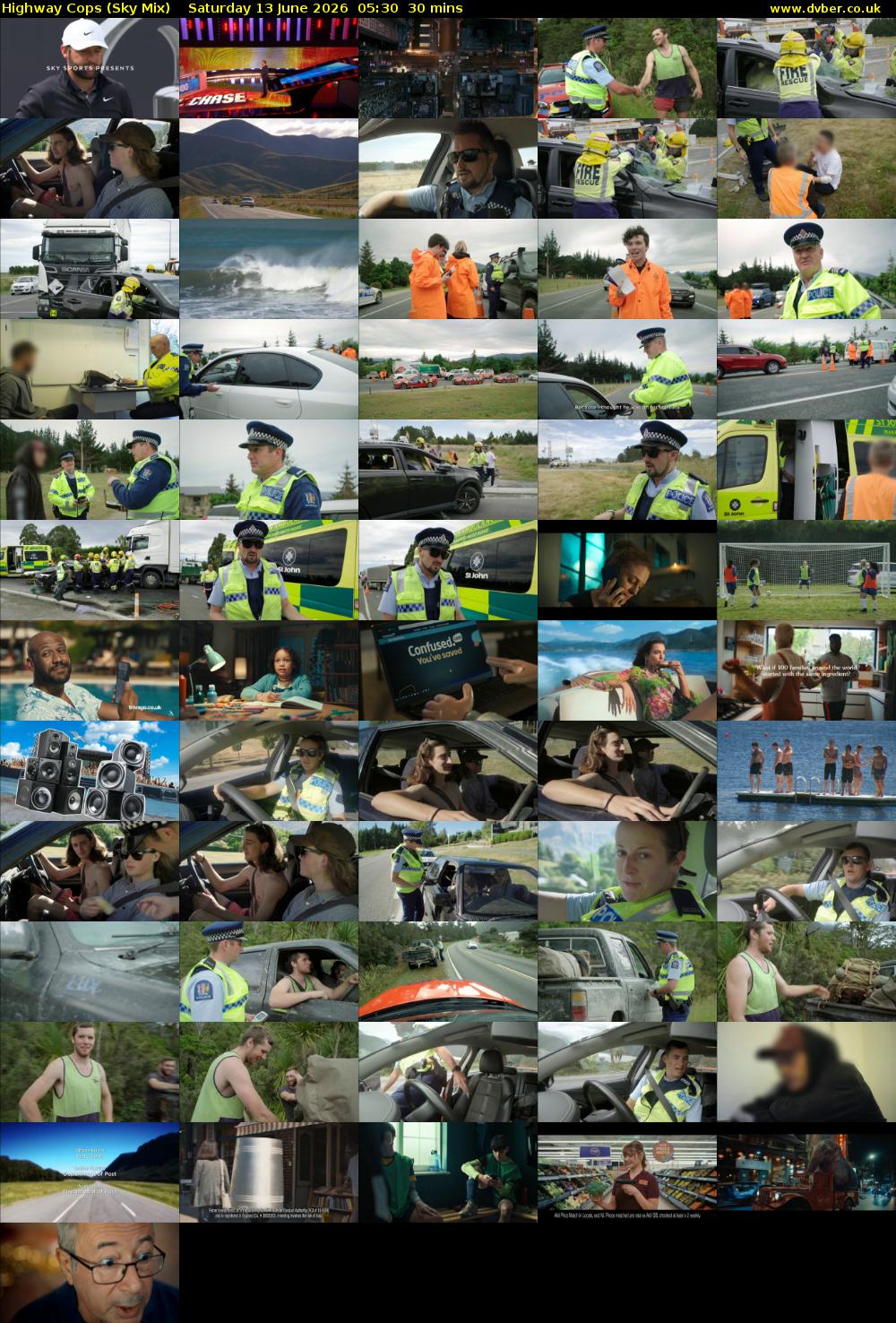Highway Cops (Sky Mix) Saturday 13 June 2026 05:30 - 06:00