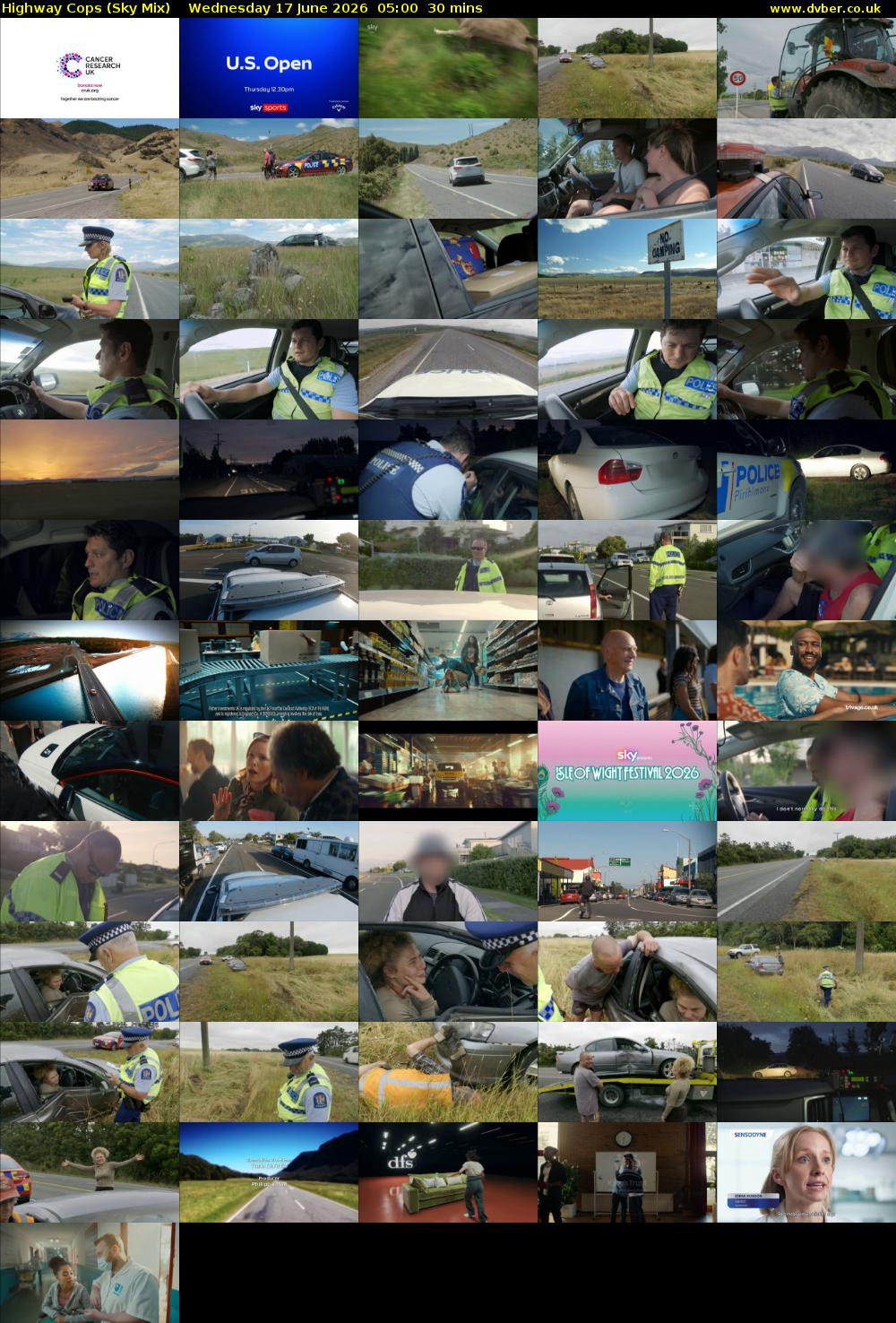 Highway Cops (Sky Mix) Wednesday 17 June 2026 05:00 - 05:30