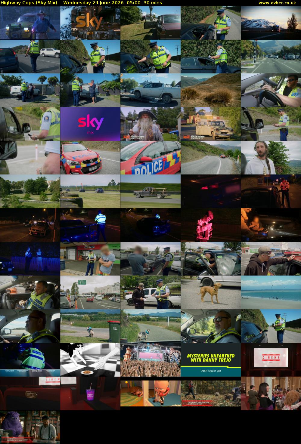 Highway Cops (Sky Mix) Wednesday 24 June 2026 05:00 - 05:30