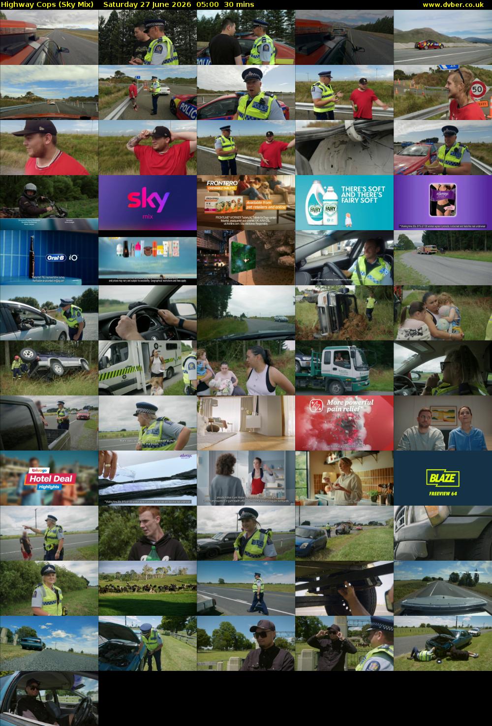 Highway Cops (Sky Mix) Saturday 27 June 2026 05:00 - 05:30