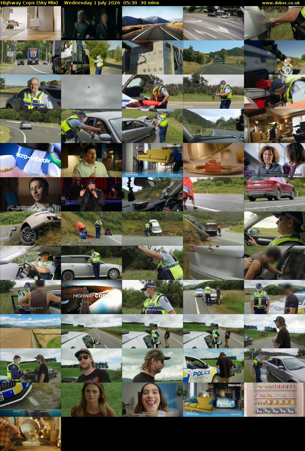 Highway Cops (Sky Mix) Wednesday 1 July 2026 05:30 - 06:00