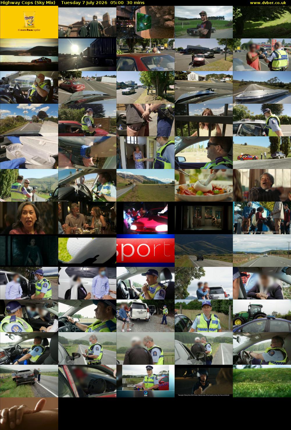 Highway Cops (Sky Mix) Tuesday 7 July 2026 05:00 - 05:30