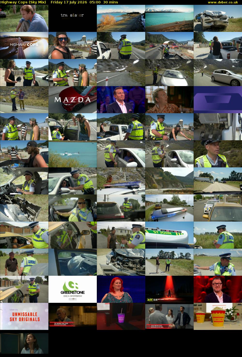 Highway Cops (Sky Mix) Friday 17 July 2026 05:00 - 05:30