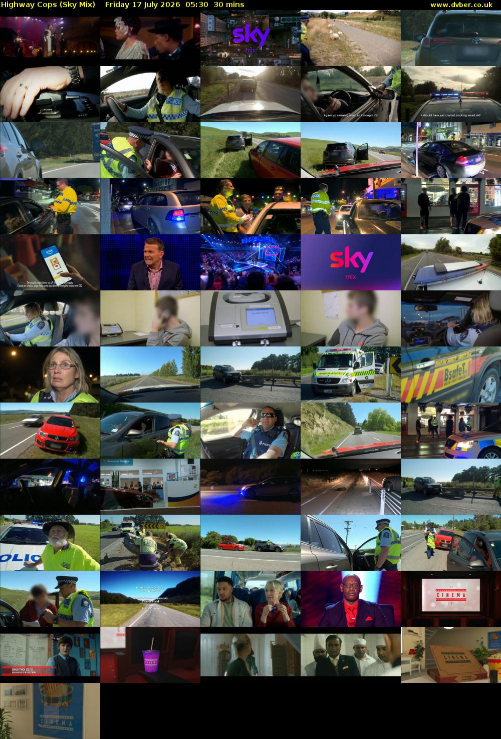 Highway Cops (Sky Mix) Friday 17 July 2026 05:30 - 06:00