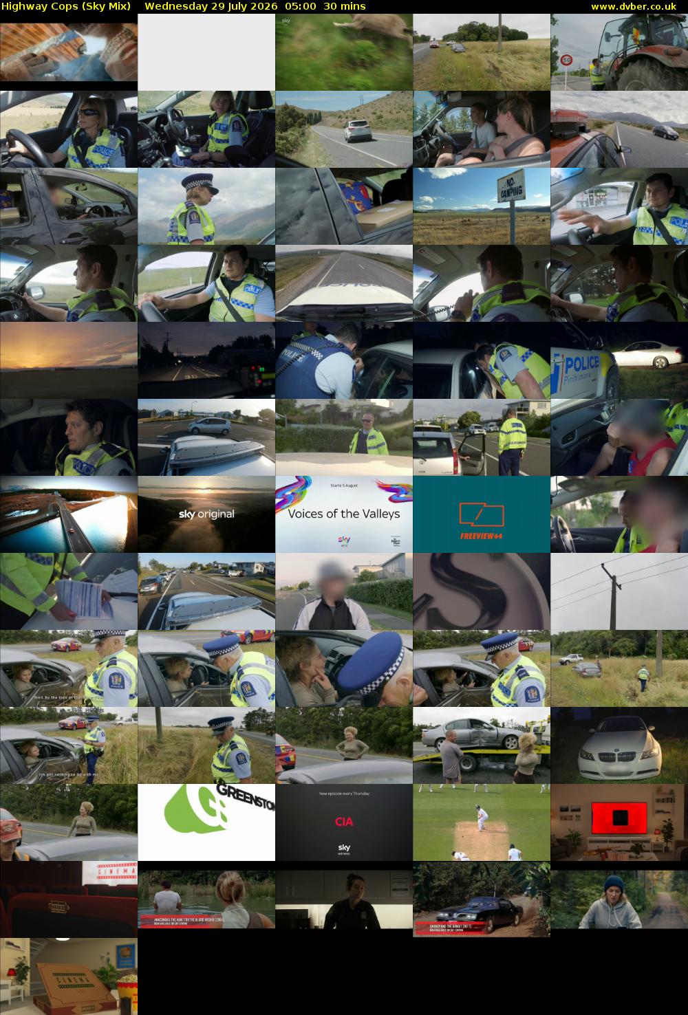 Highway Cops (Sky Mix) Wednesday 29 July 2026 05:00 - 05:30