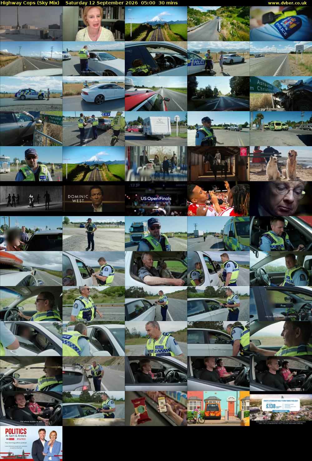 Highway Cops (Sky Mix) Saturday 12 September 2026 05:00 - 05:30