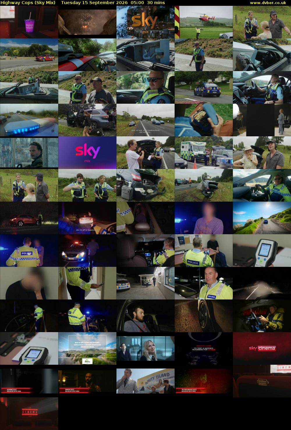 Highway Cops (Sky Mix) Tuesday 15 September 2026 05:00 - 05:30
