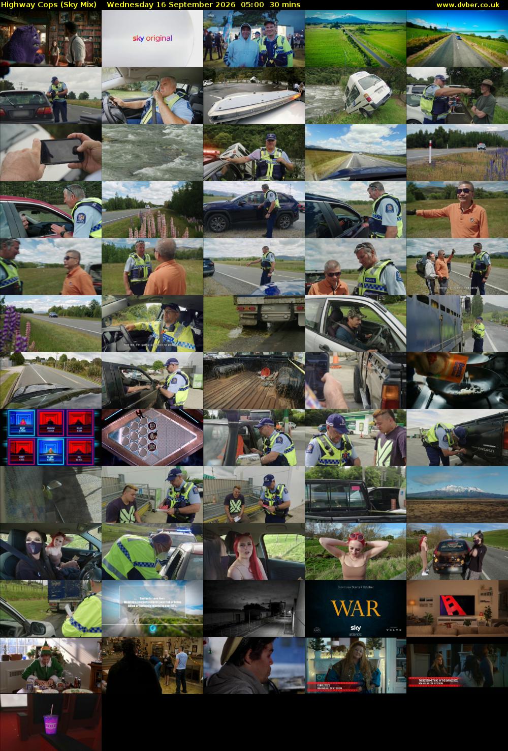 Highway Cops (Sky Mix) Wednesday 16 September 2026 05:00 - 05:30