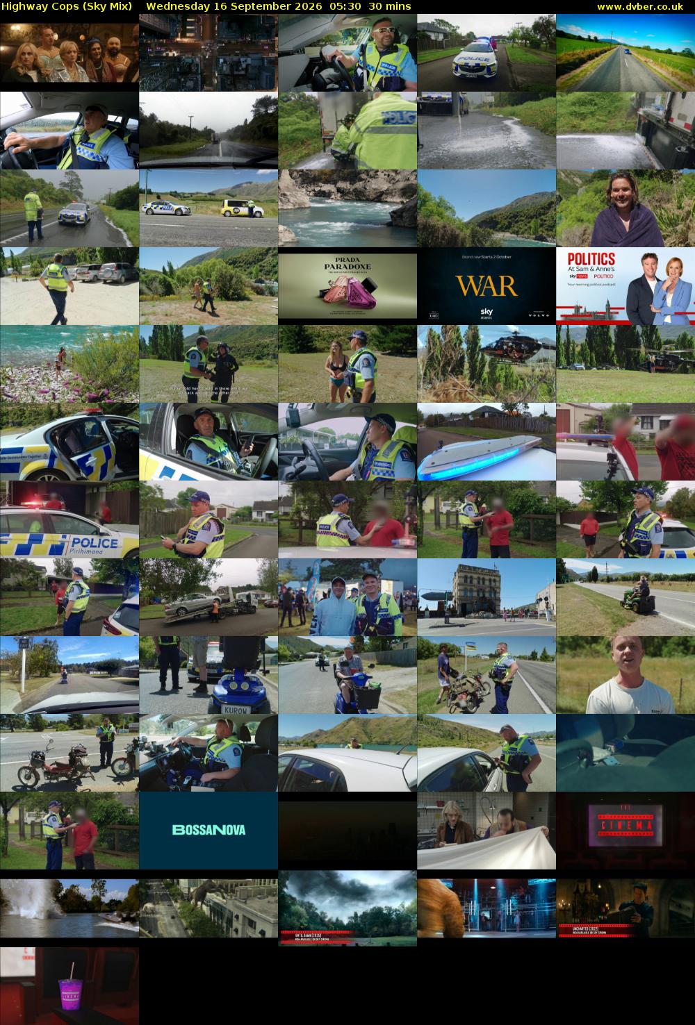 Highway Cops (Sky Mix) Wednesday 16 September 2026 05:30 - 06:00